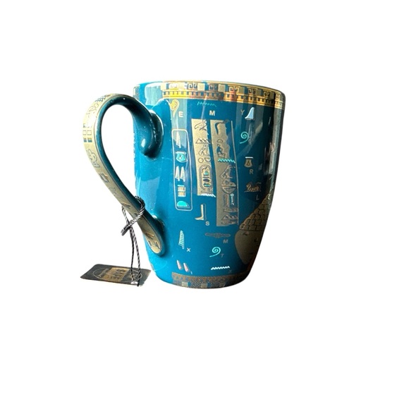 Ceramic Coffee Mug Porcelain Ancient Egyptian Style - Picture 10 of 10